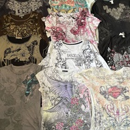 VINTAGE, GRUNGE ,ACUBI, WHIMSY, FAIRYCORE, ALT, EMO, PUNK, Y2K & BASIC NO BRAND THRIFTED OUTFIT TOP