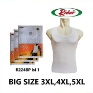 Singlet Rider Big Size | Jumbo 3XL, 4XL, 5XL | Kaos dalam pria | Putih