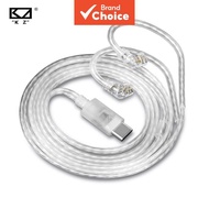 KZ Original Type C to Headset Jack Connector Upgrade Cable Headphones Wire for KZ Castor ZS10 PRO 2