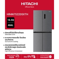 Hitachi ฮิตาชิ ตู้เย็น 16.5 คิว 466 ลิตร French Bottom Freezer รุ่น HR4N7522DSXTH สีเอเลแกนท์ ไอนอคซ