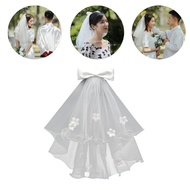 Treeling Glowing Veil with Large Veils with Hair Clip Wedding Hair Accessories White Wedding Veil Pe