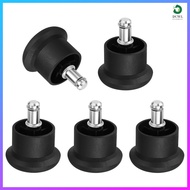 5 Pcs White Carpet Foot Office Chair Wheels Heavy Duty Casters 6.50X5.00X5.00CM Black