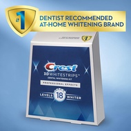 Crest 3D White Professional Effects Whitestrips Teeth Whitening Strips Kit, Level 18 (40 STRIPS:20TR