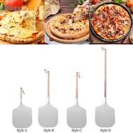 [PETSOLA] Foldable Aluminum Pizza Paddle ,Homemade Pizza Paddle Turning Peel ,Durable with Wooden Ha