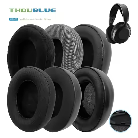 THOUBLUE Replacement Ear Pad for SteelSeries Arctis NOVA Pro Wireless Earphone Memory Foam Cover Ear