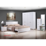 Bedroom Set  5 pcs white /Set Bilik Tidur / Bilik tidur / Set Bilik Tidur Queen