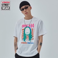 Ready Stock VISION STREET WEAR men and women with steve aoki co-branded short-sleeved T-shirt half-sleeve