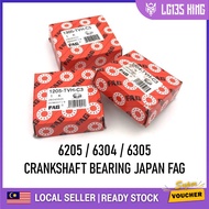 100% ORIGINAL FAG C3 TVH ( 6205 / 6304 / 6305 ) CRANKSHAFT BEARING CRANK SHAFT BEARING Y15 LC135 FZ150 EX5 DREAM KRISS