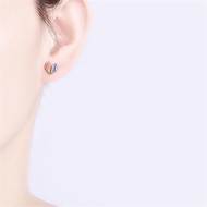 Index Heart-shaped Student Collarbone All-match Chain Finger Small Ring Open Fashion Creative Rainbow