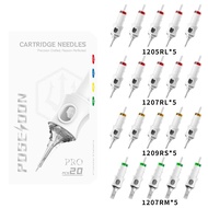 POSEIDON Tattoo Needles Cartridge 20Pcs Mix Size for Tattoo Machine RL/RM/RS/M1 Disposable Tattoo Ca