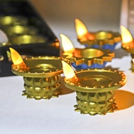 New Diwali Small Floating Decoration Oil Lamp Raya Simulation LED Candle Lamp Ramadan Decorative Lights Deepavali Decorative Candle