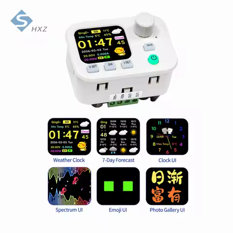 585W 390W DC Buck Power Supply Module 0-65V 0-6A 0-9A Programmable Bench Supply 1.69" IPS BT WiFi AP