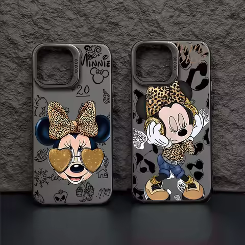 Luxury Leopard Minnie Mouse Case For OPPO Realme 16 15 Pro 14 12 10 11 Pro Plus C75 C63 C61 C65 C53 