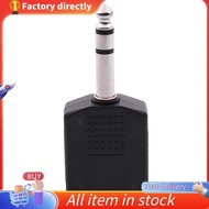 In stock- Mono 6.35mm Male Plug to Dual 6.35mm Female Socket Splitter Adapter Connector