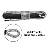 Synthetic Winch Rope 1/4 x 50Ft Synthetic Winch Rope Line Cable for ATV UTV SUV Truck Boat Winch