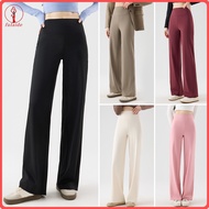 fulaide Women Yoga Pants High Waist Wide Leg Pants Breathable Lounge Trousers Spring Autumn Floor Le