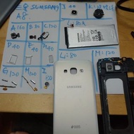 二手手機零件便宜賣，三星 samsang a8，卡托，開關，按鈕，鏡頭，中框，後蓋，喇叭，電池，排線等