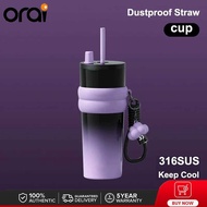 Tumbler Hot and Cold 316 Stainless Steel with Straw Aquaflask Coffee Mug Lid Vacuum