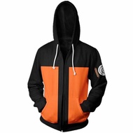 Fasion Anime Zipper Hoodies Men Women Cosplay Naruto 3D Hoody Cool Autmn Coat Hooded Sweatshirts Str