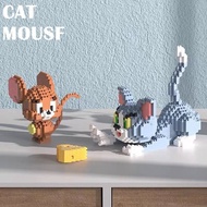 Compatible with Lego Disney Tom Cat and Mouse Micro-Diamond Type Assembling Small Particle Building 