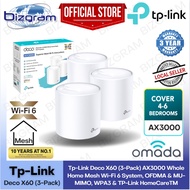 Tp-Link Deco X60 (3-Pack) AX3000 Whole Home Mesh Wi-Fi 6 System, OFDMA &amp; MU-MIMO, WPA3 &amp; TP-Link HomeCareTM