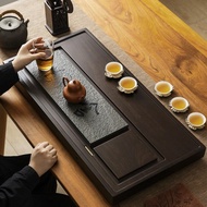 ชาน้ำแบบไม้แท้ Black Ebony Wood พร้อมหินอุปกรณ์ชาน้ำแบบสูบอากาศแบบยาวรูปสี่เหลี่ยม สไตล์จีนใหม่