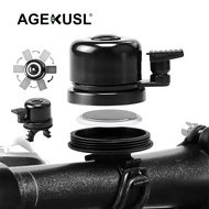 AGEKUSL Bicycle Bell Horn Ring Airtag Bracket Hidden Waterproof Air Tag Holder For Brompton 3Sixty Pikes Royale Camp Crius Trifold Folding Bicycle