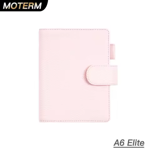 Moterm A6 Size Elite Planner Cover for A6 Stalogy Notebook Pebbled Geniune Leather without Large Poc