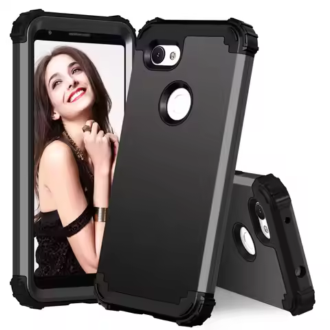 Pixel 3A Cases,Heavy Duty Hybrid Sturdy Armor Defender High Impact Shockproof Protective Case For Go