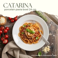 CATARINA Pasta Bowl 24 cm | Porcelain Pasta Plate | Ceramic Pasta Plate | Ceramic Plate