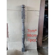 Antique Wood Newel Post 7cmx7cmx98cm