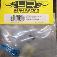 YEAH RACING 25T 7075 ALUMINUM SERVO ARM HORN CRAWLER FOR FUTABA SAVOX BLUE