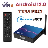 Kotak Tv Pintar Android Tx98 Pro Android 12.0 Allwinner H618 2.4&5g Wifi6 4k 4g 32g 64gb Hdr10+ Bt M