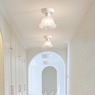 Aisle Light Corridor Light Nordic Cream Style ins Style Pastoral Flower Entrance Hallway Light Balco