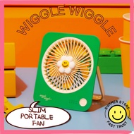 [Wiggle Wiggle] Slim Portable Fan Desk Fan Cute Fan Cool Wind Type C    Charging Step 4 Wind control