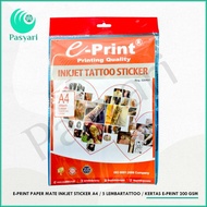 E-Print Paper Mate Inkjet Sticker A4 / 5 Lembartattoo / Kertas E-Print
