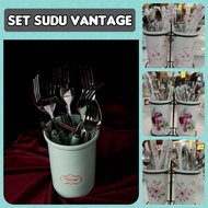 Set sudu vantage original🍴CUTLERY SET VANTAGE 24 PCS & TWIN HOLDER PROMO VANTAGE OKTNOV2022 - primro