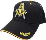 AborenCo Freemason Mason Lodge Symbol Adjustable 3D Embroidery Baseball Cap Hat