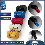 4pcs Car Valve Cap Aluminium Alloy Tyre Stem Air Caps Cover Universal Accessories Motor Penutup Injap Pam Tayar Kereta