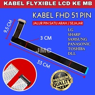 KABEL LVDS 51PIN SEARAH PIN SATU ARAH/SEJAJAR 38CM KABEL LCD 38 cm 51 PIN