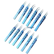 1pcs Titanium Forceps Platforms Tweezers 10.5cm Angle Curved Straight Forceps