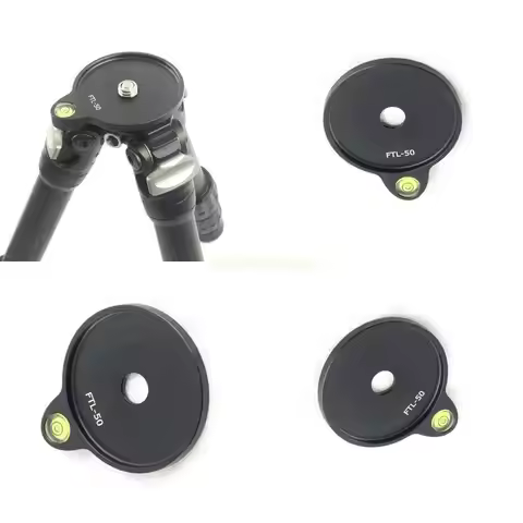 F62C Camera Support Tripod Leveling Base with 50mm Inner Diameter Aluminum Tripod Leveler Plate Trip