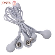 JONYS Electrode Wires, 2.5mm Plug to 3.5mm Snap 4 in 1 Cable Lead Wires, Portable White 1.2M/3.94ft 