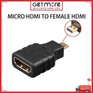 GETMORE Micro HDMI Adapter - HDMI Female (Type-A) to Micro HDMI Male (Type-D) Gold Plated Connector 