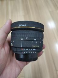 【小九】SIGMA 適馬 8mm F4D魚眼，尼康口，成色很新，很好。功能正常 配件 前后蓋
