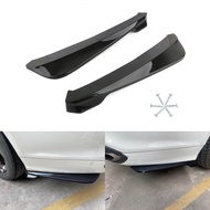Pair Car Universal Anti-Scratch Rear Bumper Lip Splitters Winglets Canards