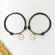 GELANG TALI ZODIAK Sifat Dari Bulan Lahir Charm Putih Minimalist Simple Knot Waterproof Anti Air Han