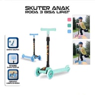 Plain folding 3-wheel children's scooter / Children's scooter toy / 3-wheel children's character sco