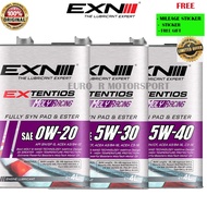 EXN MOLYRACING SN/CF ENGINE OIL (4L) [ FREE OIL FILTER+FREE GIFT+FREE MILEAGE STICKER ]
