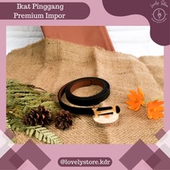 Double HM Gold1.5Cm BELT Buckle IMPORT PREMIUM Women's BELT